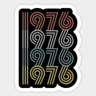 1976 Birth Year Retro Style Sticker